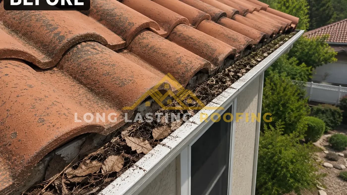 Gutter Clean & Flush in Coburg, before
