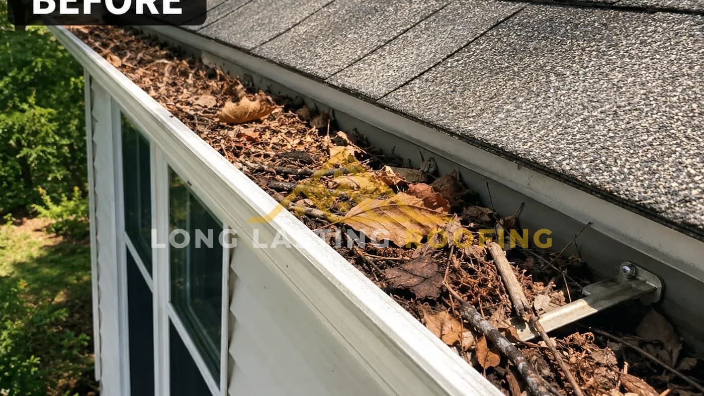 Leaf Guard Installation in Pascoe Vale, before