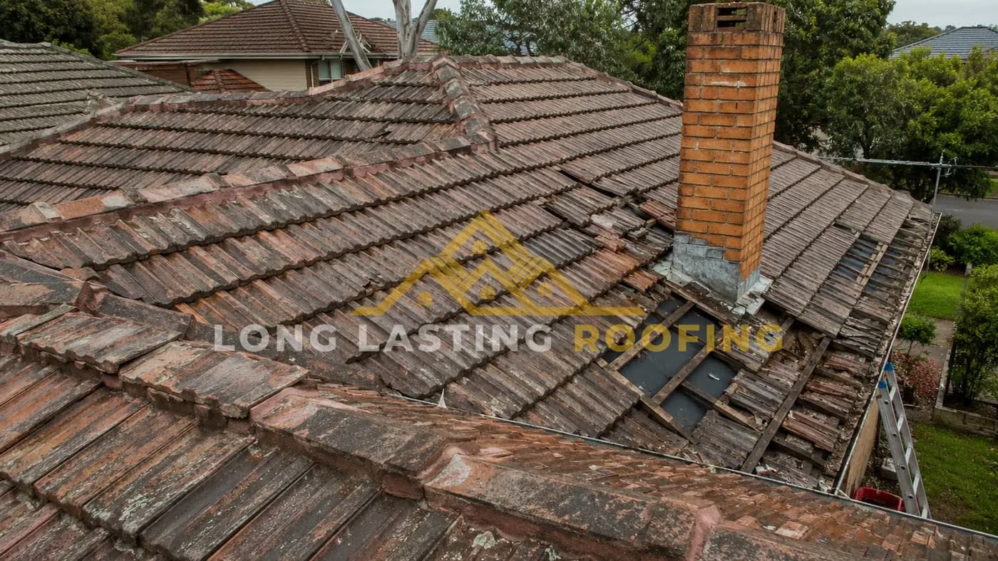 Colorbond Roof Replacement in Moonee Ponds, before