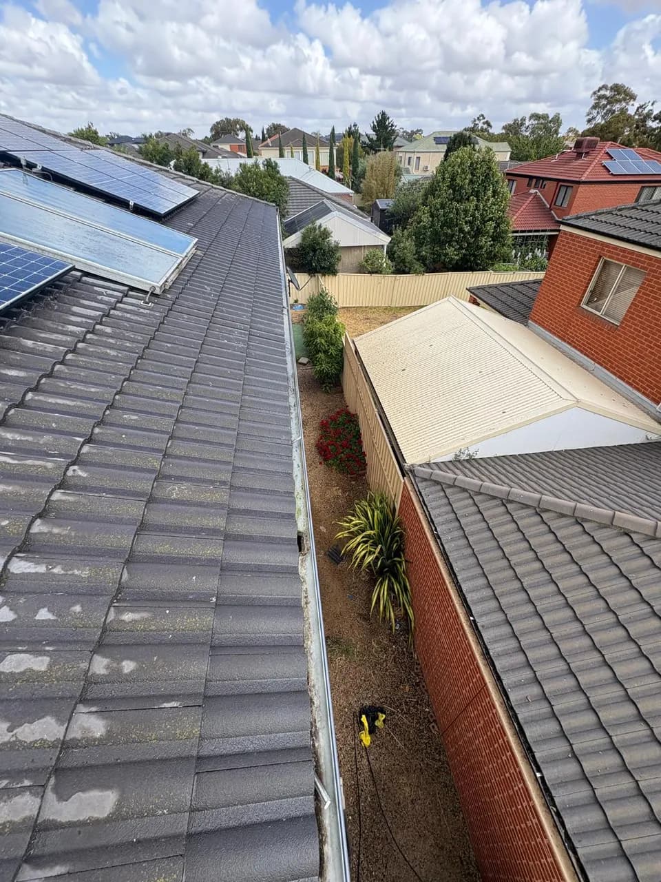 Gutters Cleared on Tiled Roof in Essendon, Melbourne
