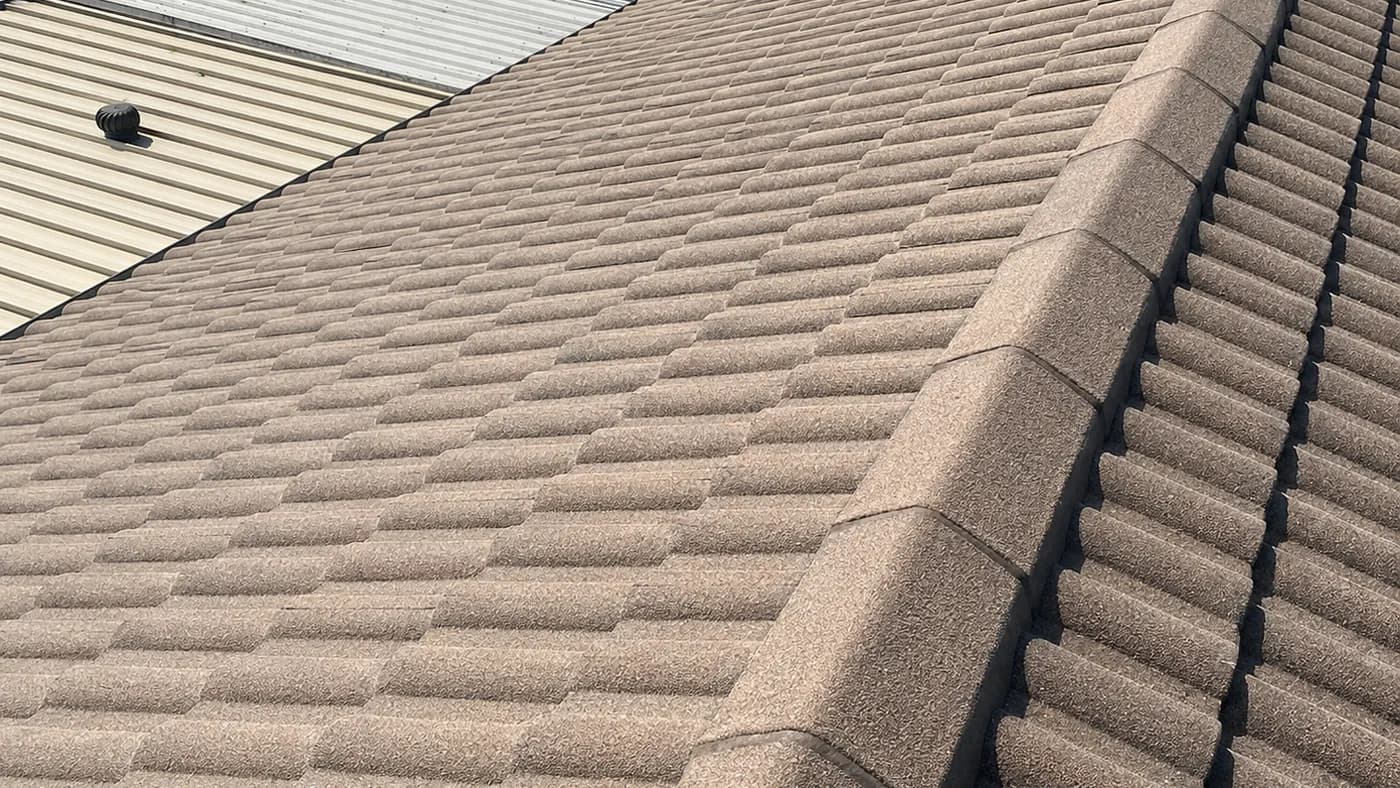 A restored tile roof on a Melbourne home